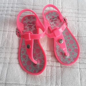 🎉HostPick🎉 Hot pink gel girl sandals